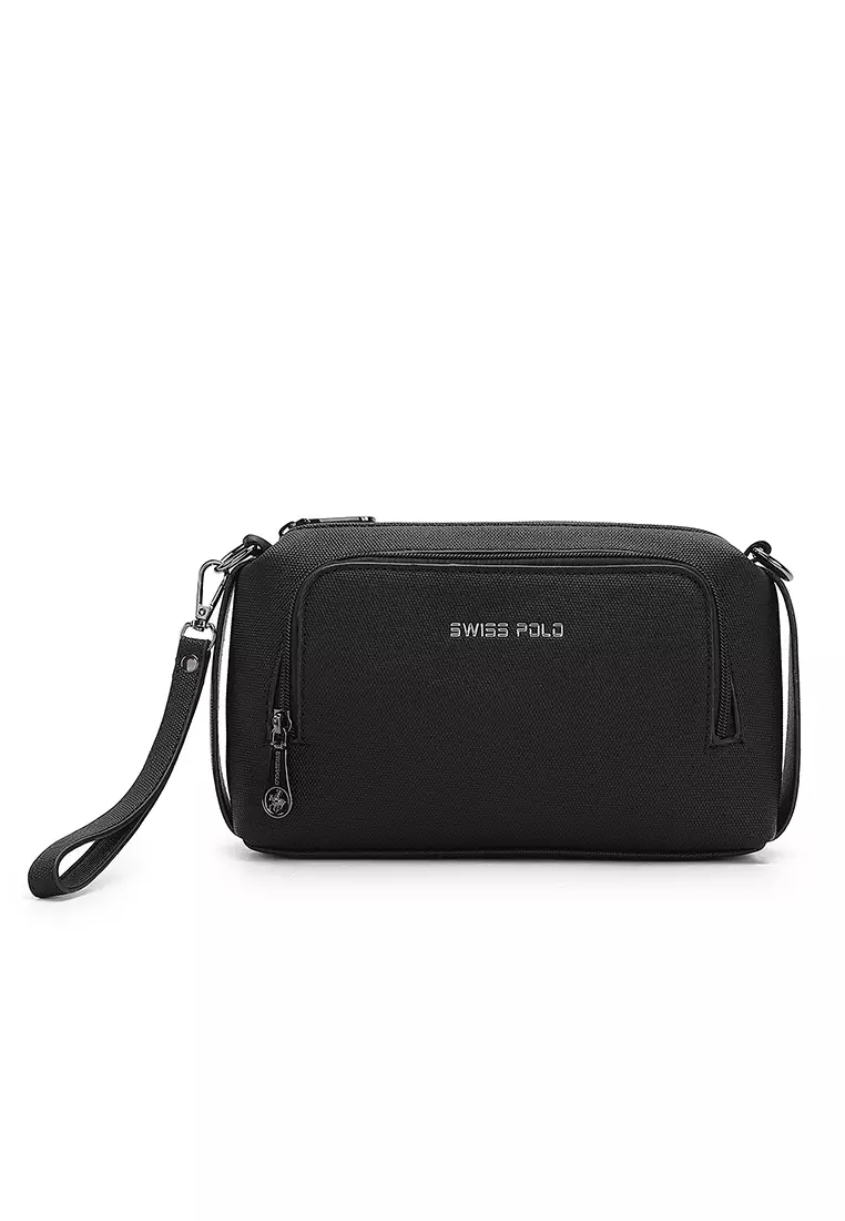 Swiss Polo Men's Sling Bag / Crossbody Bag - Black