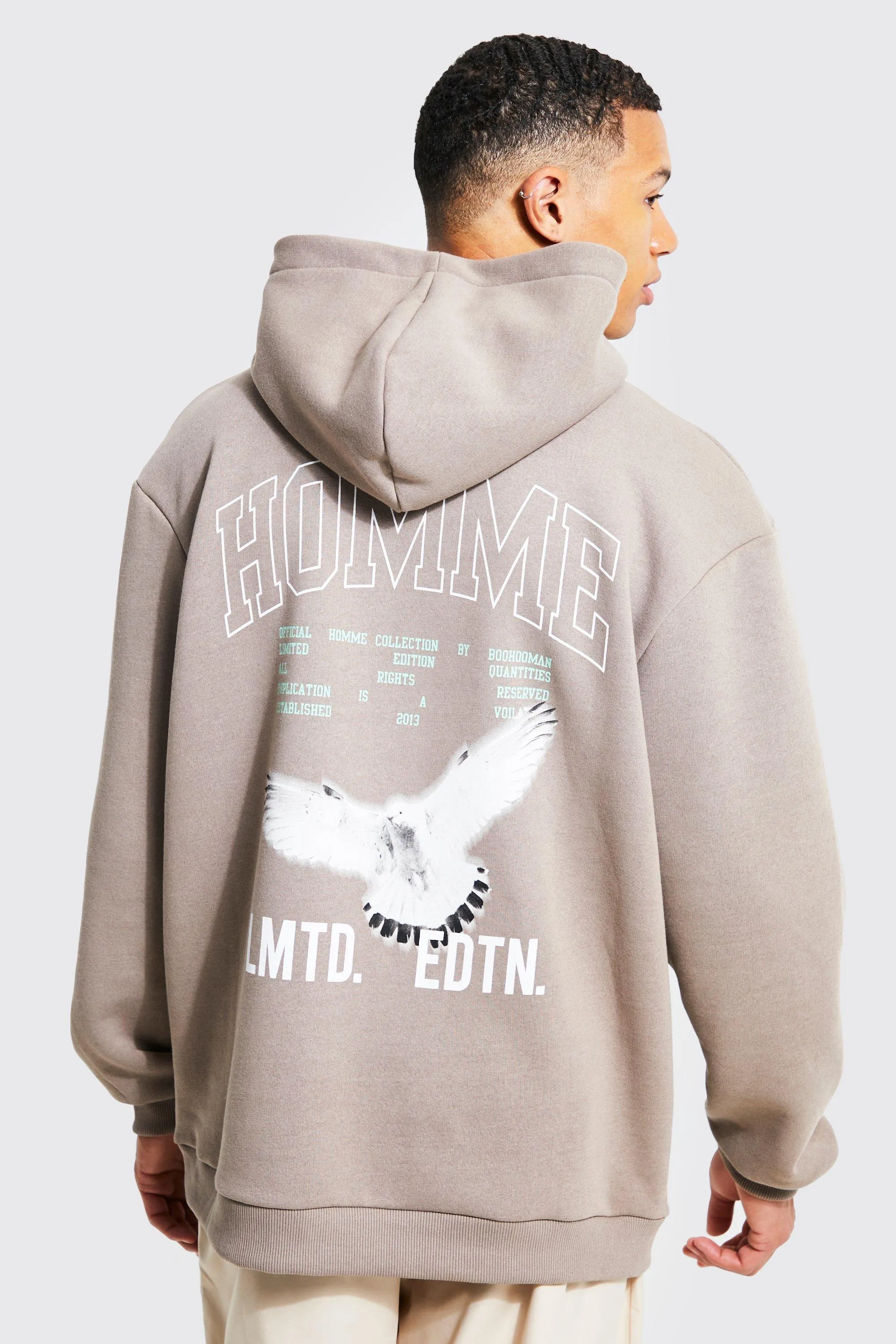 Tall Oversized Dove Hoodie