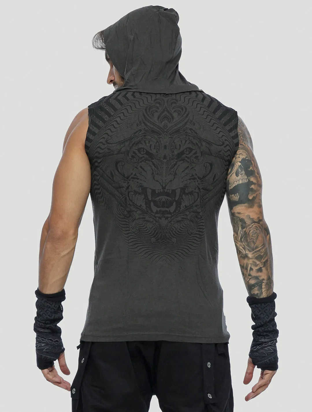 Tiger Sleeveless Hoodie