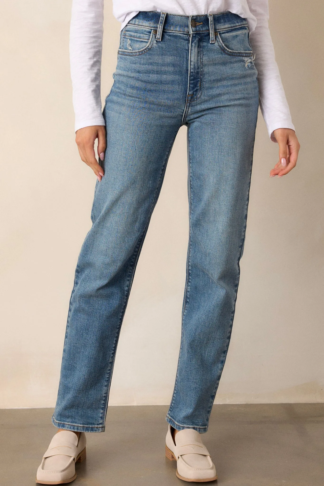 Urban Symphony Medium Wash Straight Leg Jeans