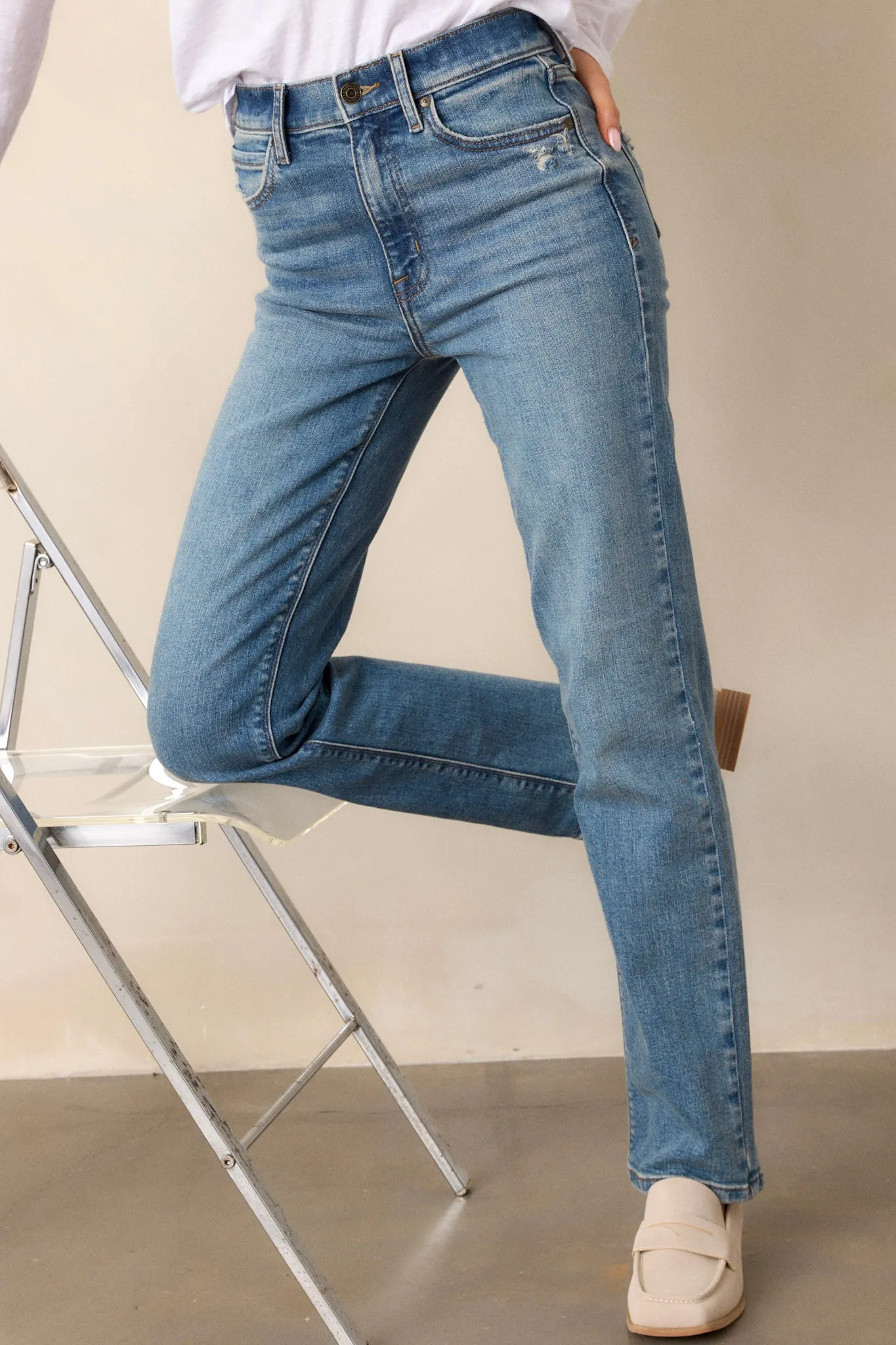 Urban Symphony Medium Wash Straight Leg Jeans