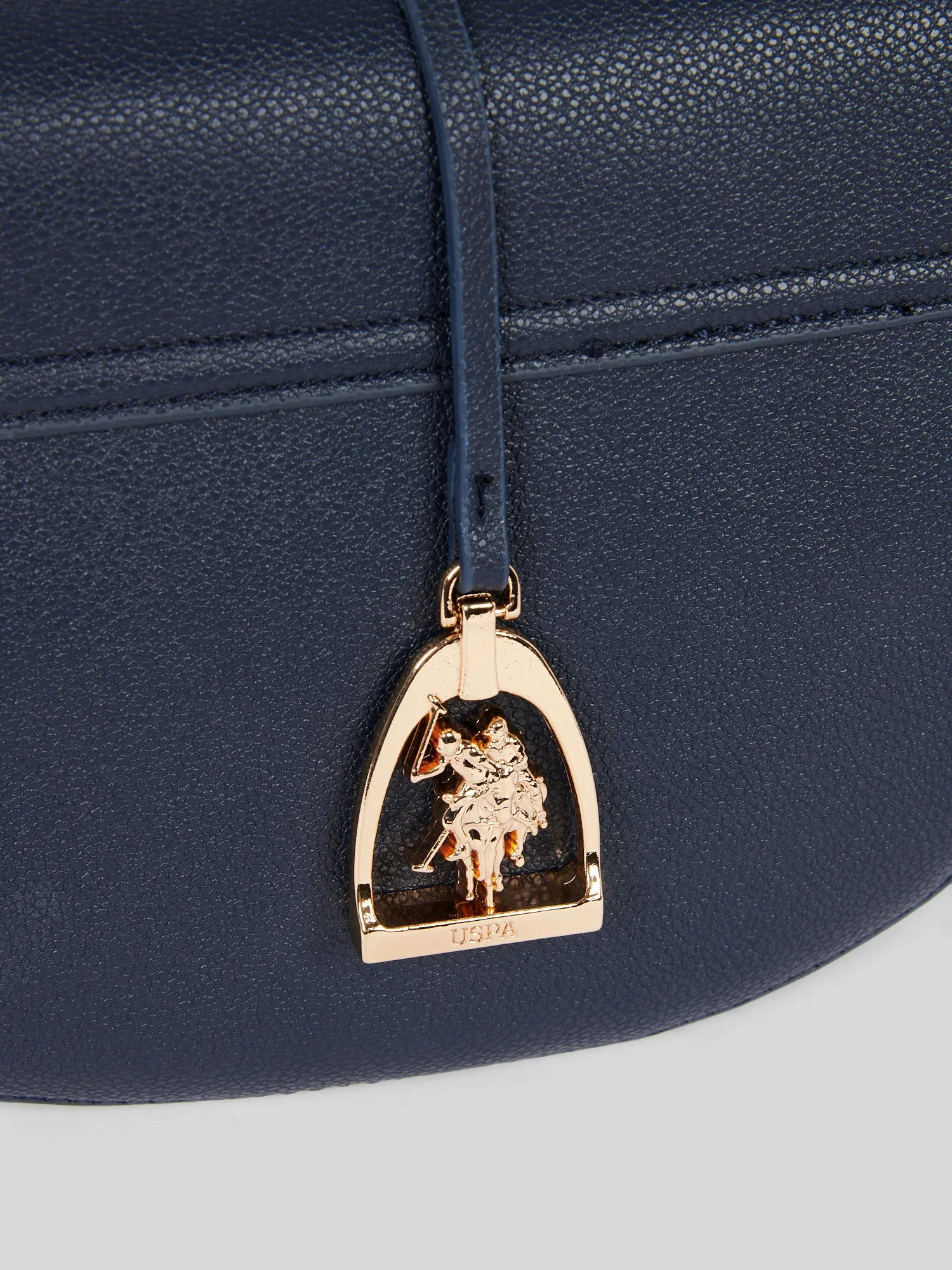 U.S. Polo Assn. Womens Jones Flap Crossbody Bag in Navy