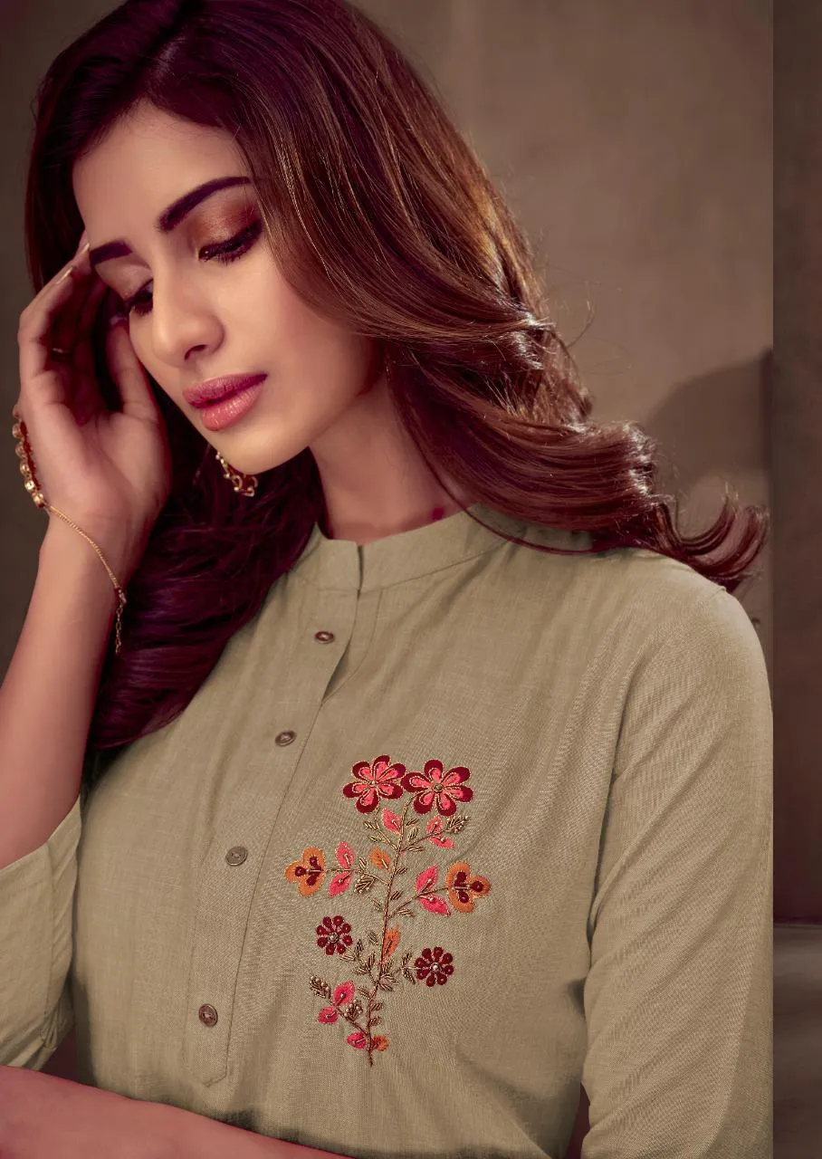 VINK GRACE COTTON EMBROIDERY WORK KURTI COLLECTION