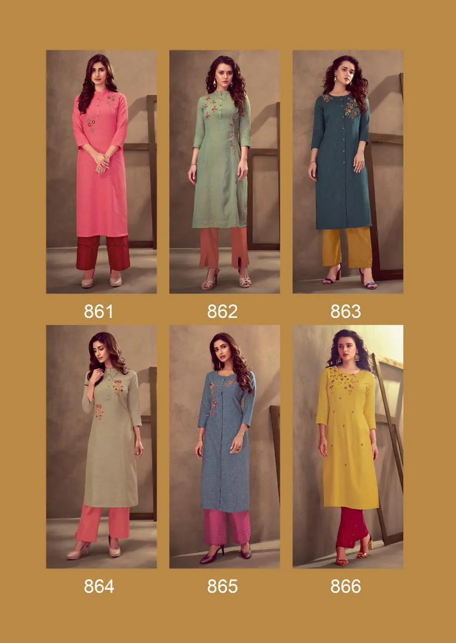 VINK GRACE COTTON EMBROIDERY WORK KURTI COLLECTION