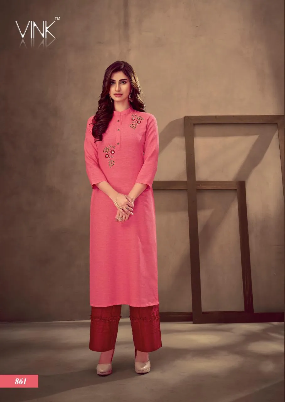 VINK GRACE COTTON EMBROIDERY WORK KURTI COLLECTION