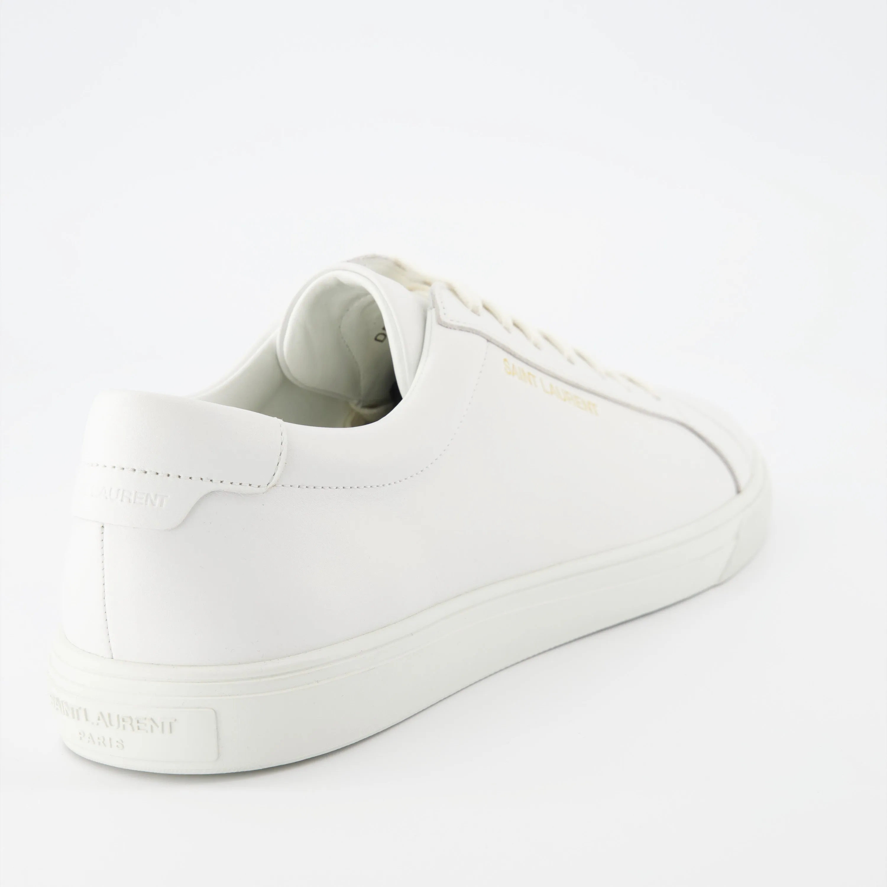 White Leather Low-Top Sneakers