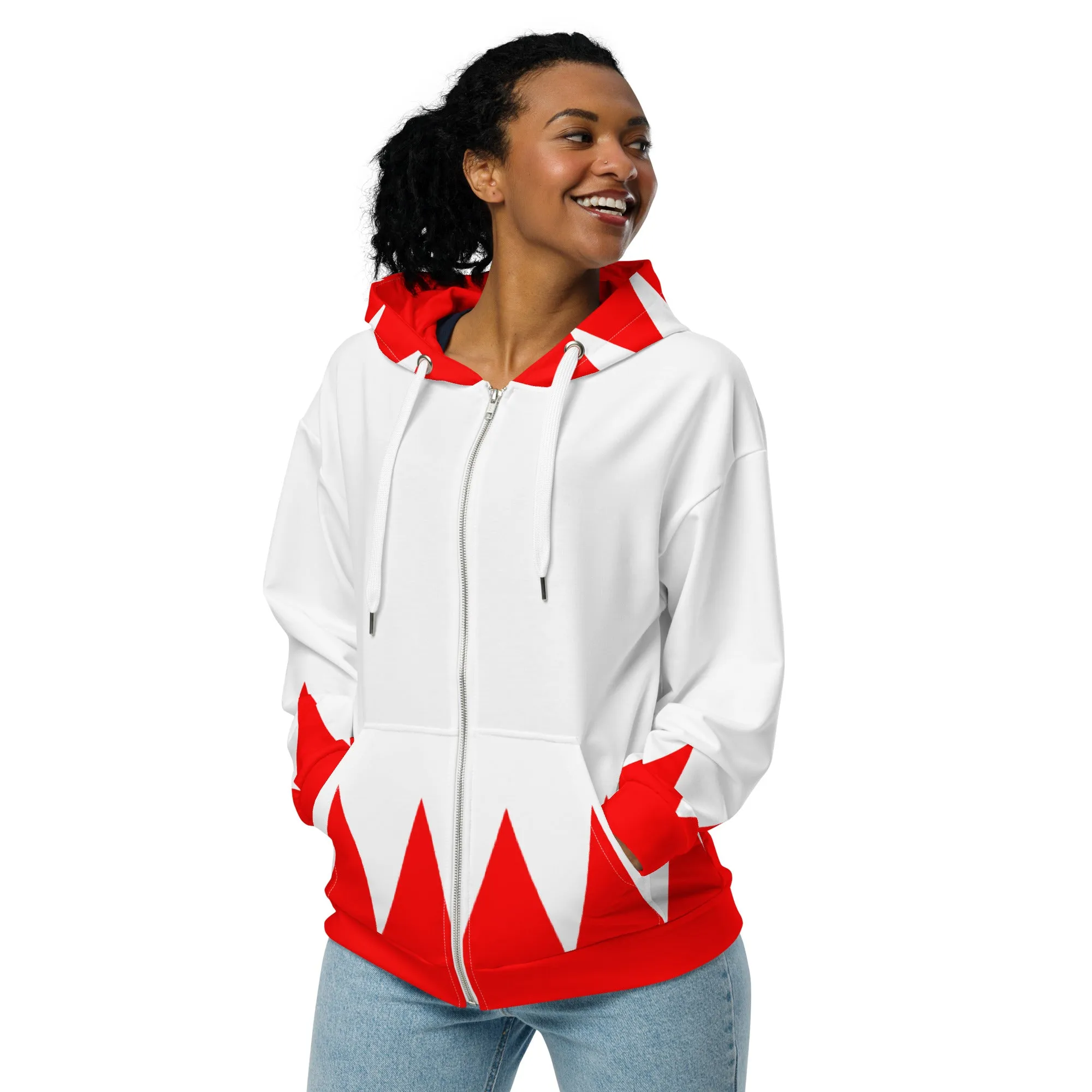 White Mage Unisex Zip Hoodie