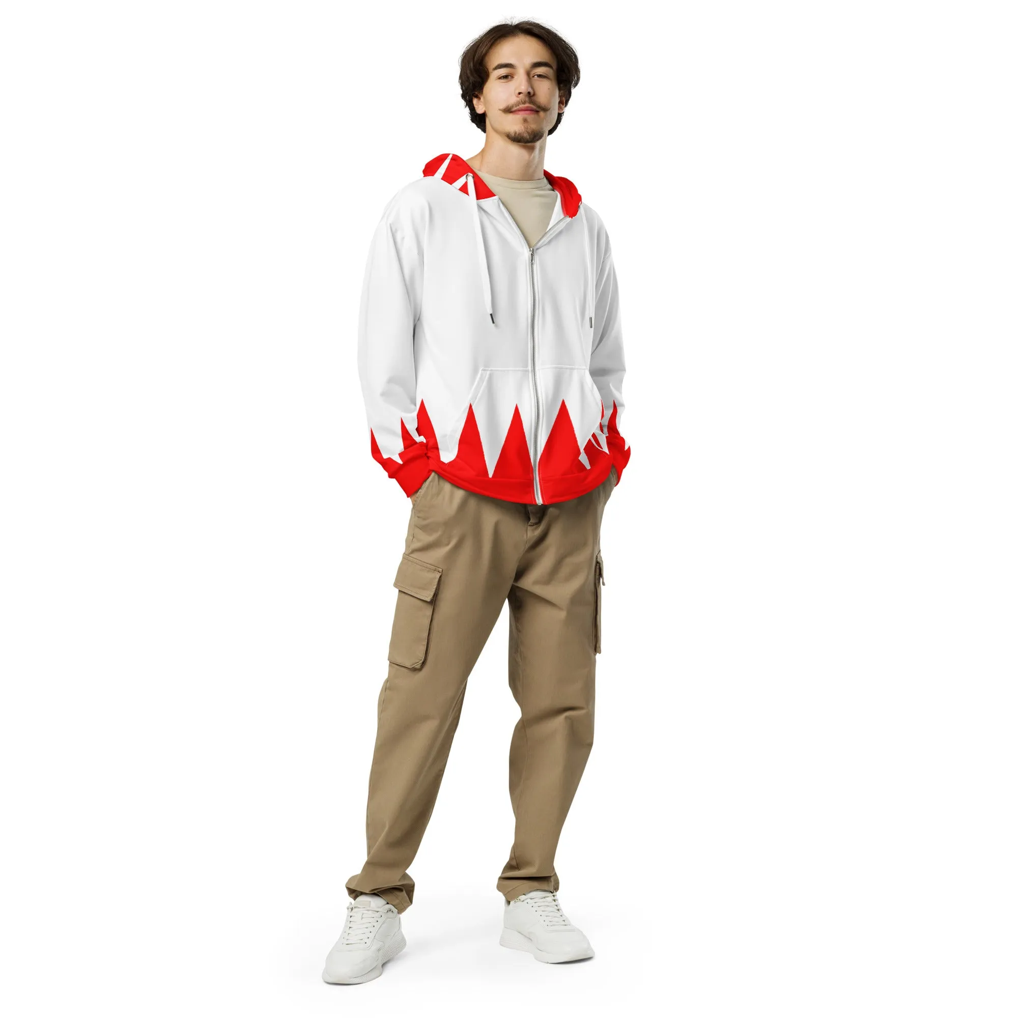 White Mage Unisex Zip Hoodie