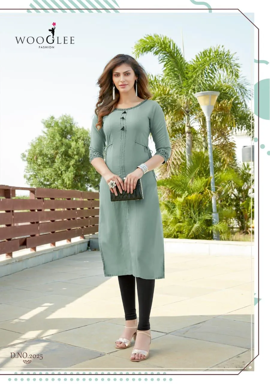 Wooglee Fashion Barbela Vol 4  Emrbroidery Work Kurti Collection